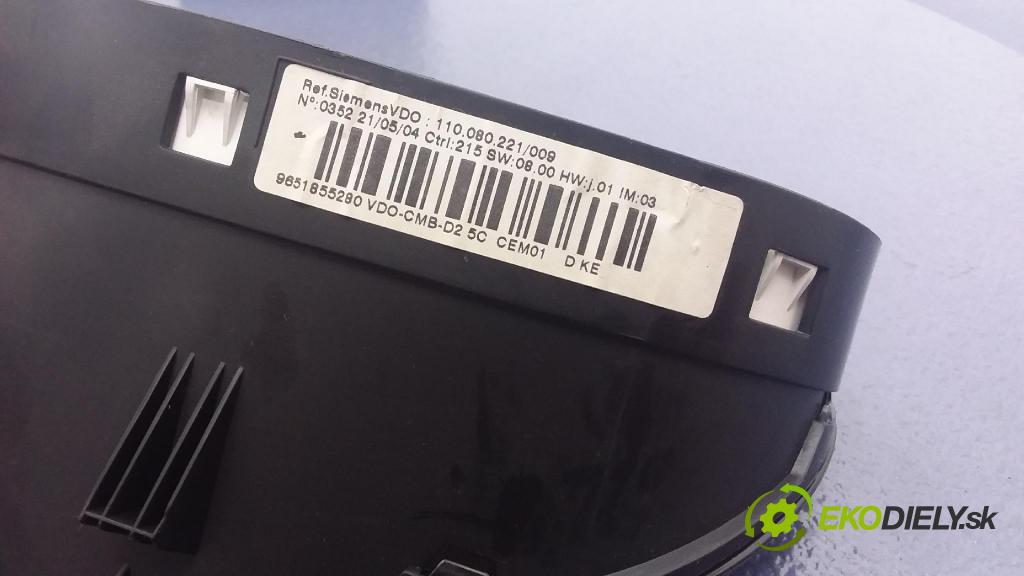 Peugeot 407 2004 prístrojovka/ budíky 9651855280