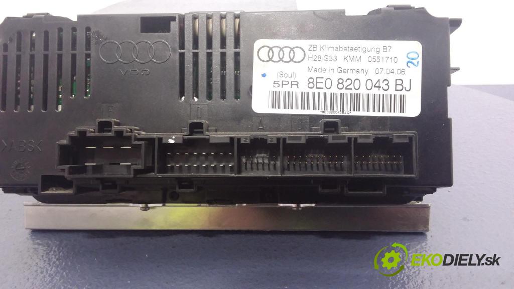 Audi A4 2006 prepínač Klimatizácia: Prúd vzduchu: 8E0820043BJ