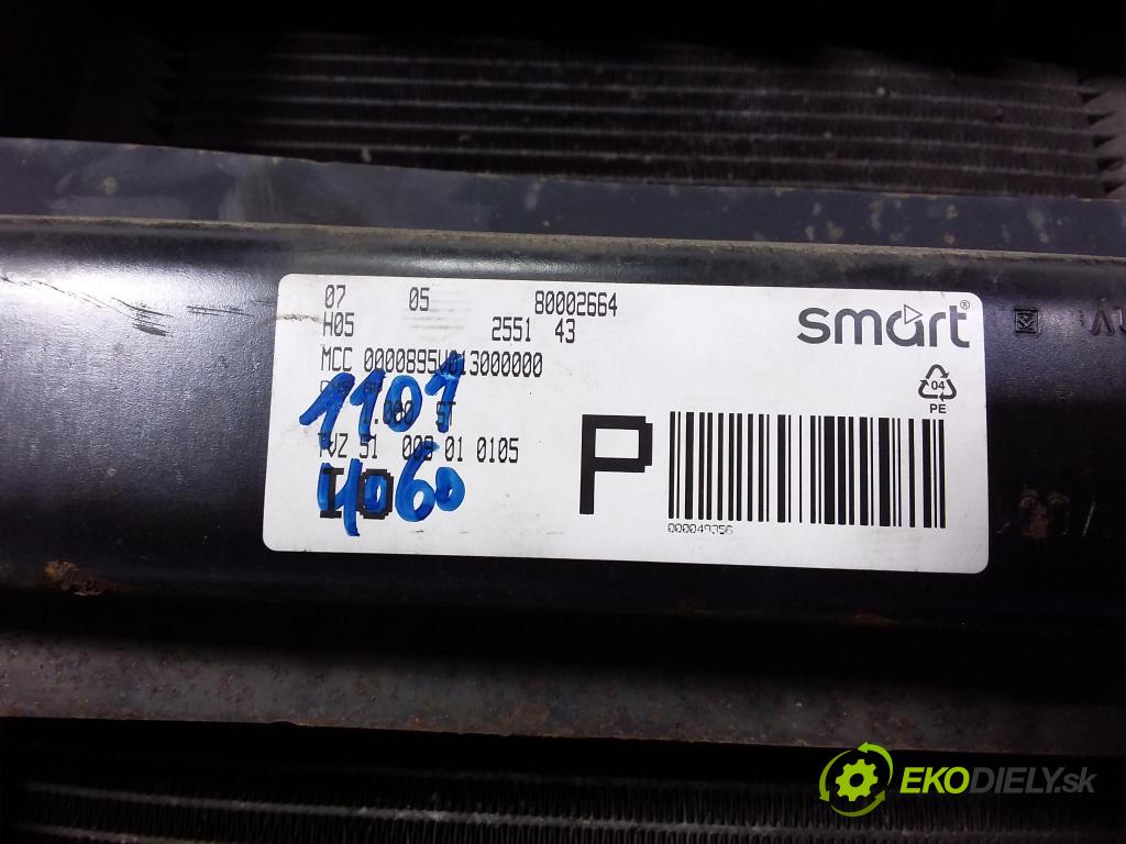 Smart Fortwo 1999 výztuha Čelní / stěna Přední