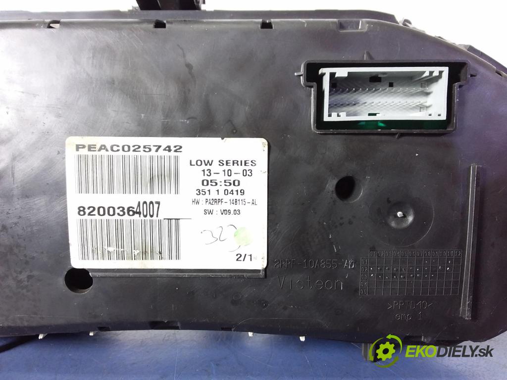 Renault Megane 2004 prístrojovka/ budíky 8200364007