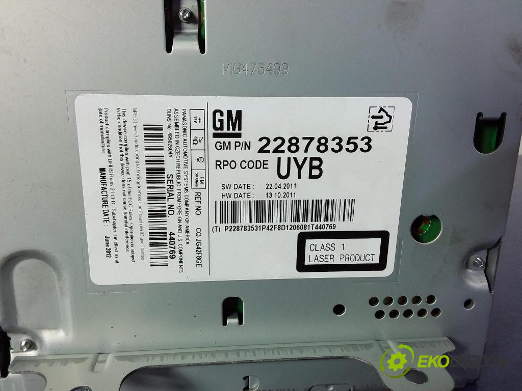 Opel Astra 2012 Radio I Navigácia: 22878353