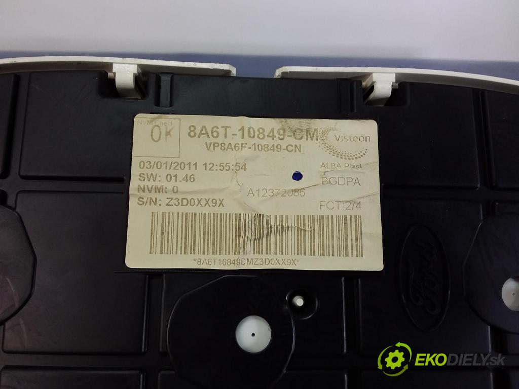 Ford Fiesta 2011 prístrojovka/ budíky 8A6T-10849-CM