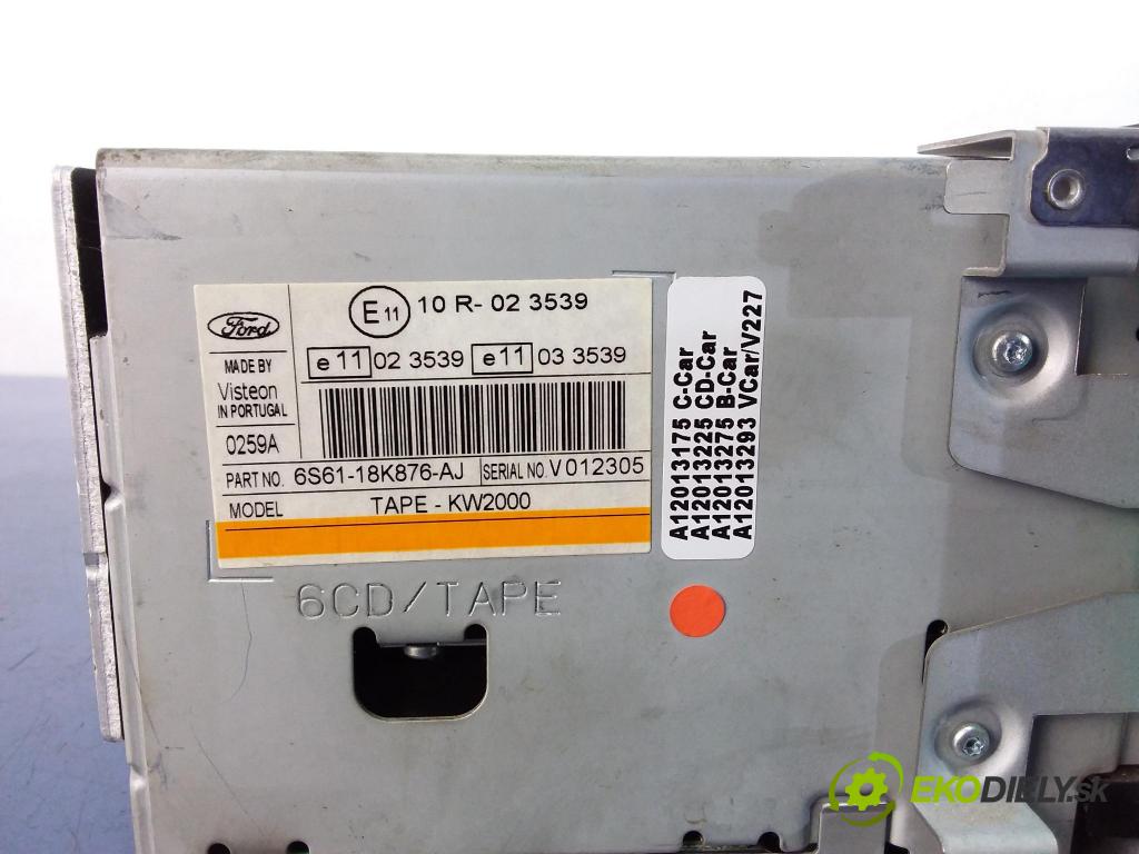 Ford Fusion 2007 Radio I Navigácia: 6S61-18K876-AJ