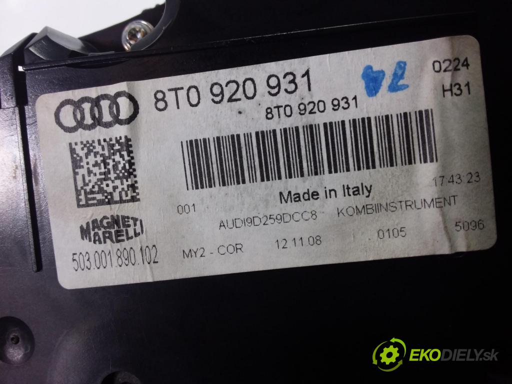 Audi A5 2009 prístrojovka/ budíky 8T0920931