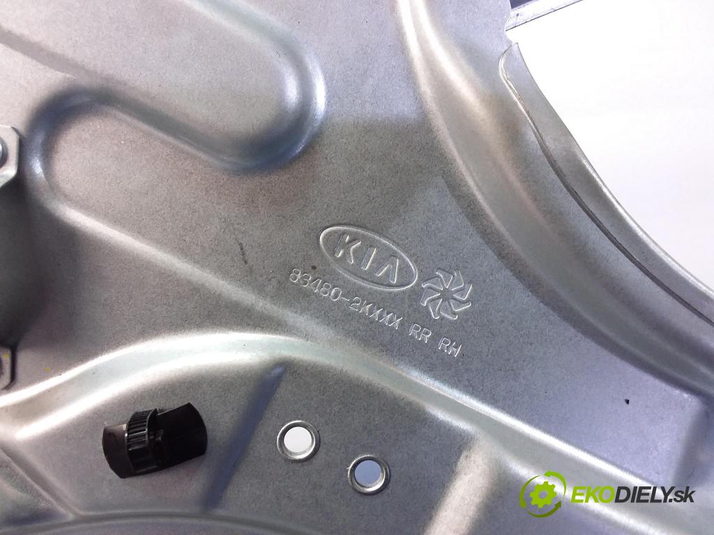 Kia Soul 2009 mechanismus stahování Sklenka: Zad: v pravo: 83480-2KXXX