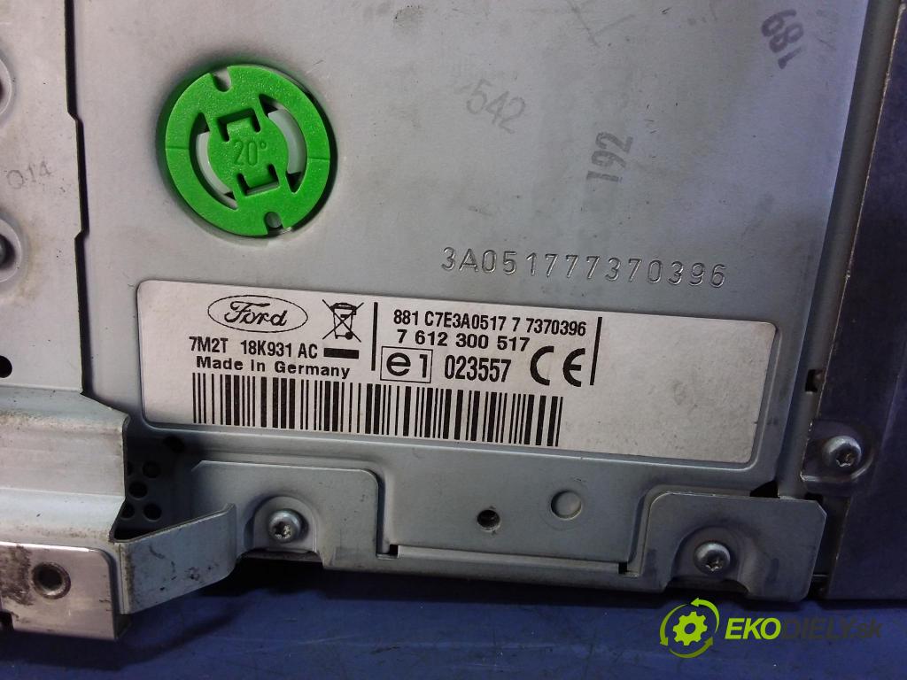 Ford Galaxy 2008 Radio I Navigácia: 7M2T18K931AC