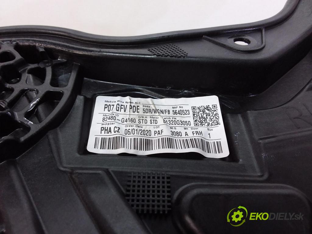 Hyundai I30 2020 mechanismus stahování Sklenka: před v pravo: 82480-G4160