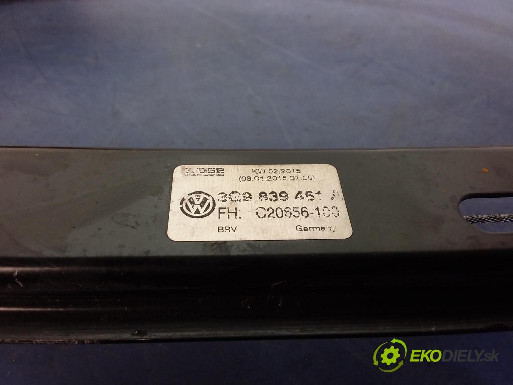 Vw Passat 2015 mechanismus stahování Sklenka: Zad: Levý: 3G9839461A