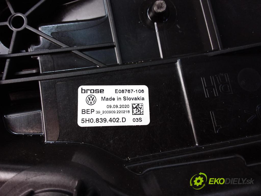 Vw Golf 2020 mechanismus stahování Sklenka: Zad: v pravo: 5H0839402D