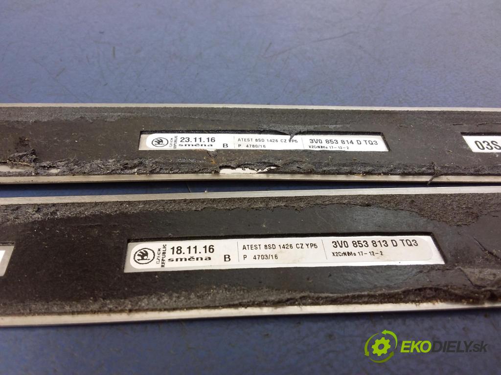 Skoda Superb 2016 lišta Dekoratívní: Práh: 3V0853814D