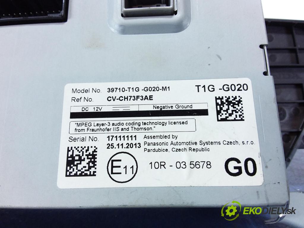 Honda CR-V 2014 Zobrazit: Rádio: / GPS 39710-T1G-G020-M