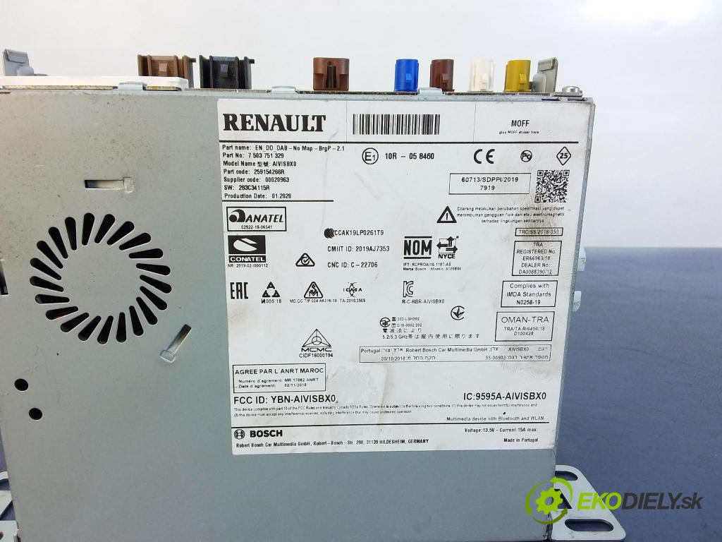 Renault Clio 2020 Radio I Navigácia: 259154266R