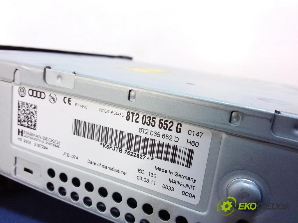 Audi A4 2011 Radio I Navigácia: 8T2035652G