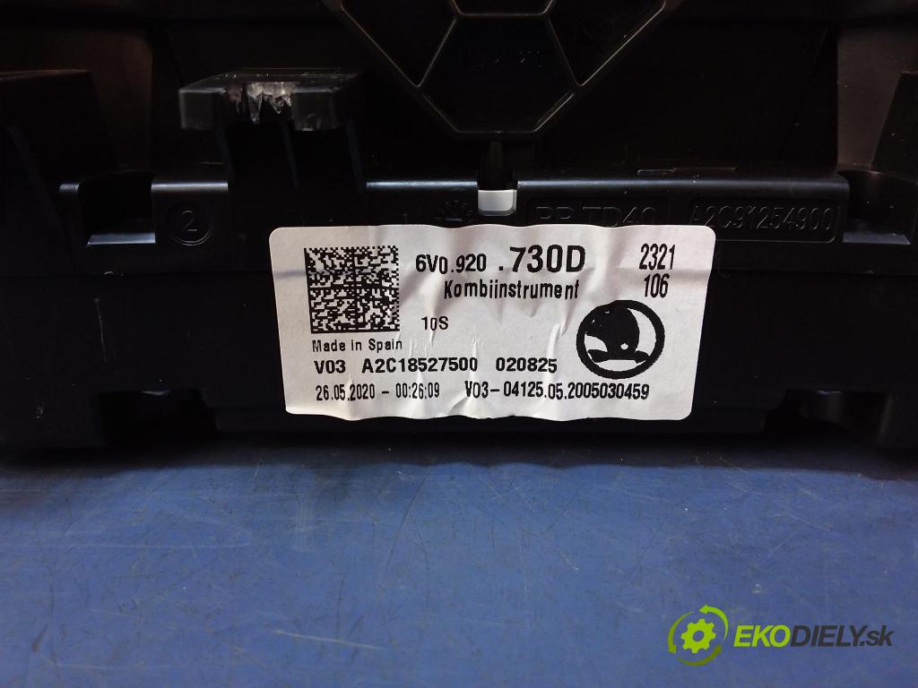 Skoda Fabia 2020 prístrojovka/ budíky 6V0920730D