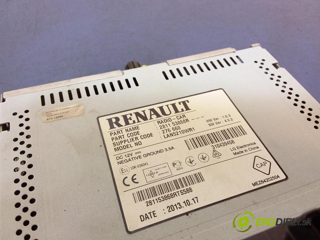 Renault Clio 2014 Radio I Navigácia: 281153868R