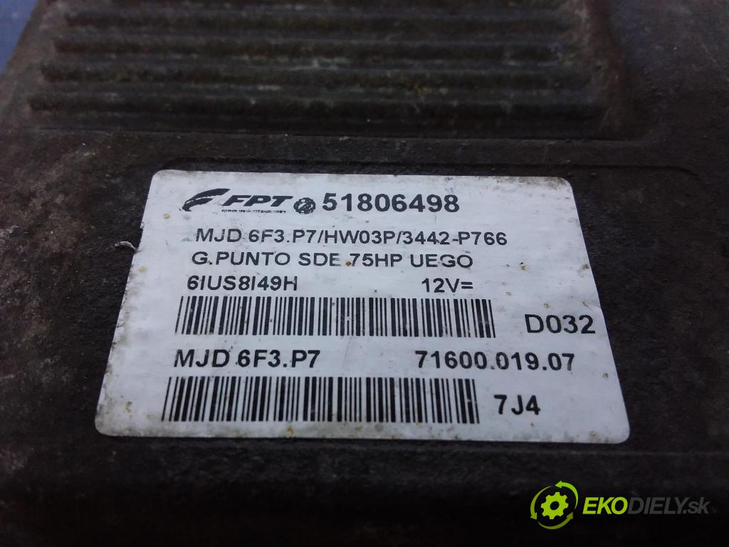 Fiat Punto 2007 riadiaca jednotka Motor: 7160001907