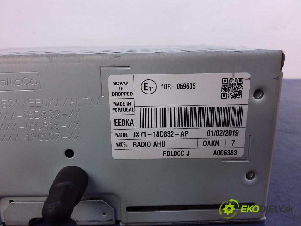 Ford Focus 2019 Radio I Navigácia: JX71-18D832-AP