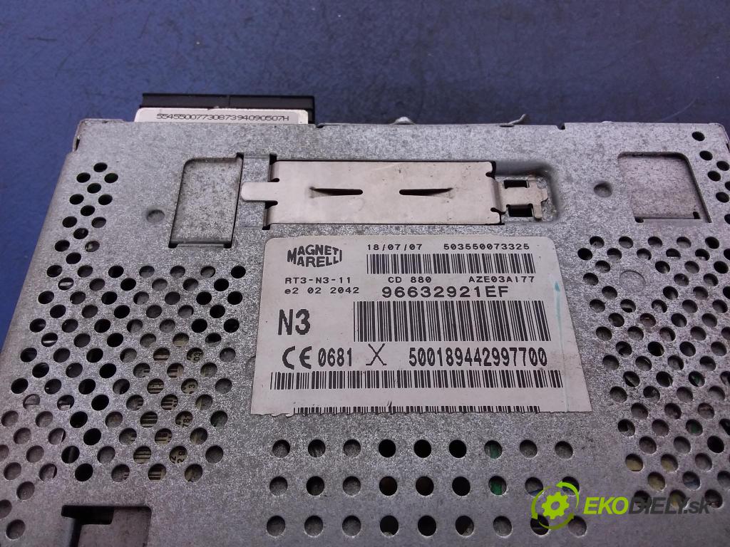 Peugeot 607 2007 Radio I Navigácia: 96632921EF