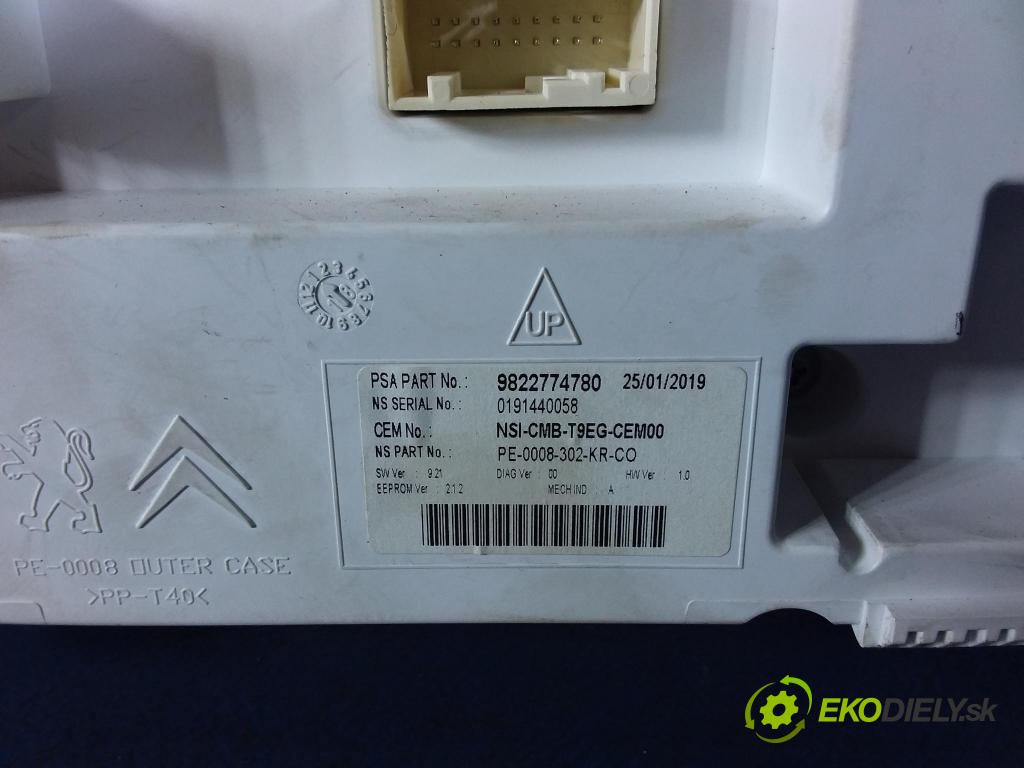 Peugeot 308 2019 prístrojovka/ budíky 9822774780