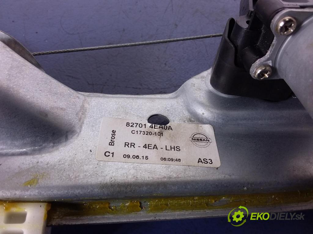 Nissan Qashqai 2015 mechanismus stahování Sklenka: Zad: Levý: 827014EA0A
