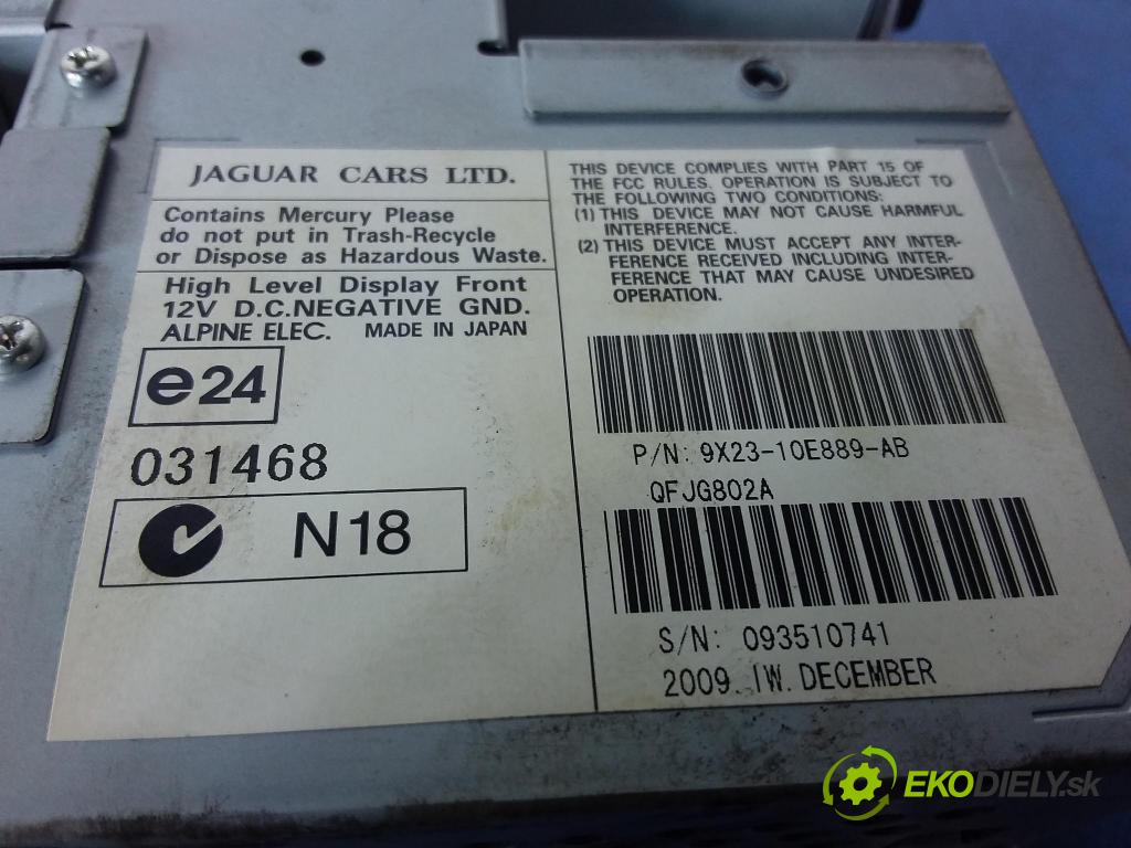 Jaguar Xf 2010 Radio I Navigácia: 9X23-10E889-AB