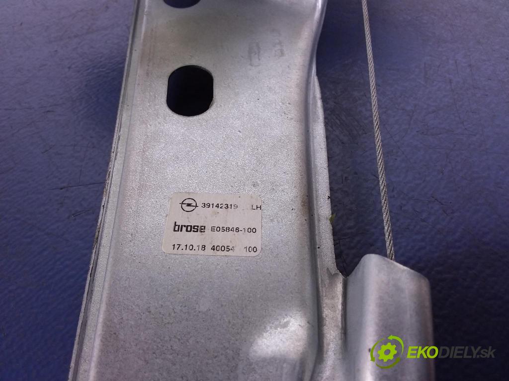 Opel Astra 2018 mechanismus stahování Sklenka: Zad: Levý: 39142319