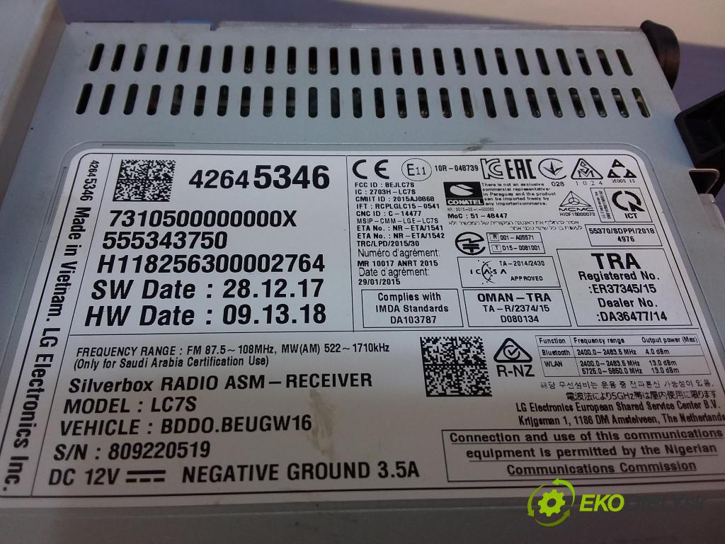 Opel Astra 2018 Radio I Navigácia: 42645346