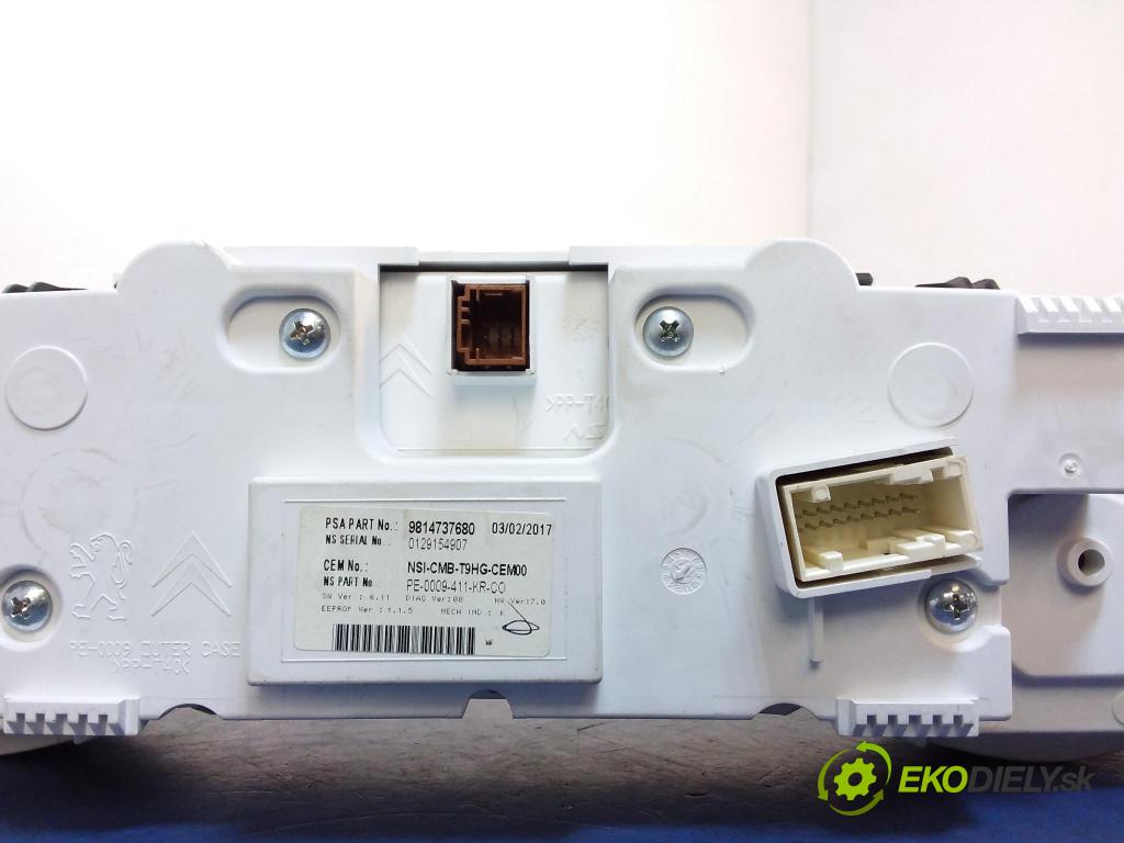 Peugeot 308 2017 Přístrojová deska 9814737680