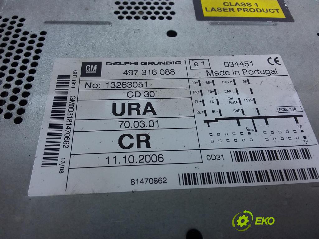 Opel Zafira 2008 Radio I Navigácia: 13263051
