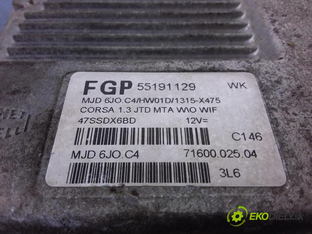 Opel Corsa 2004 riadiaca jednotka Motor: 55191129