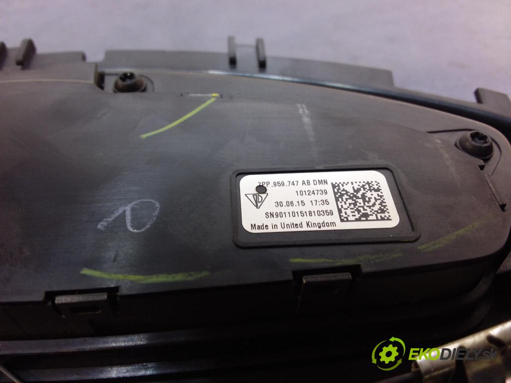 Porsche Panamera 0 riadiaca jednotka Sedadlo: 7PP959747