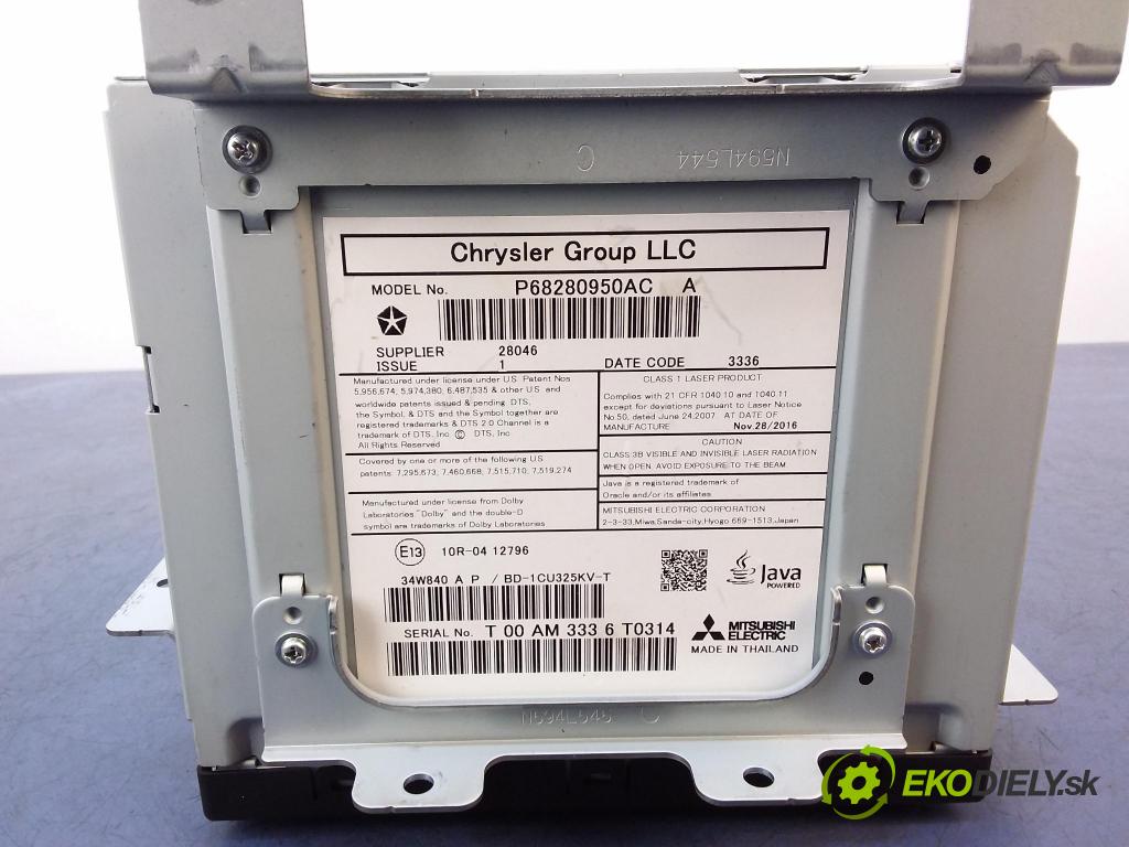 Jeep Grand cherokee 2017 Menič: / Čitateľ: Navigacia: P68280950AC