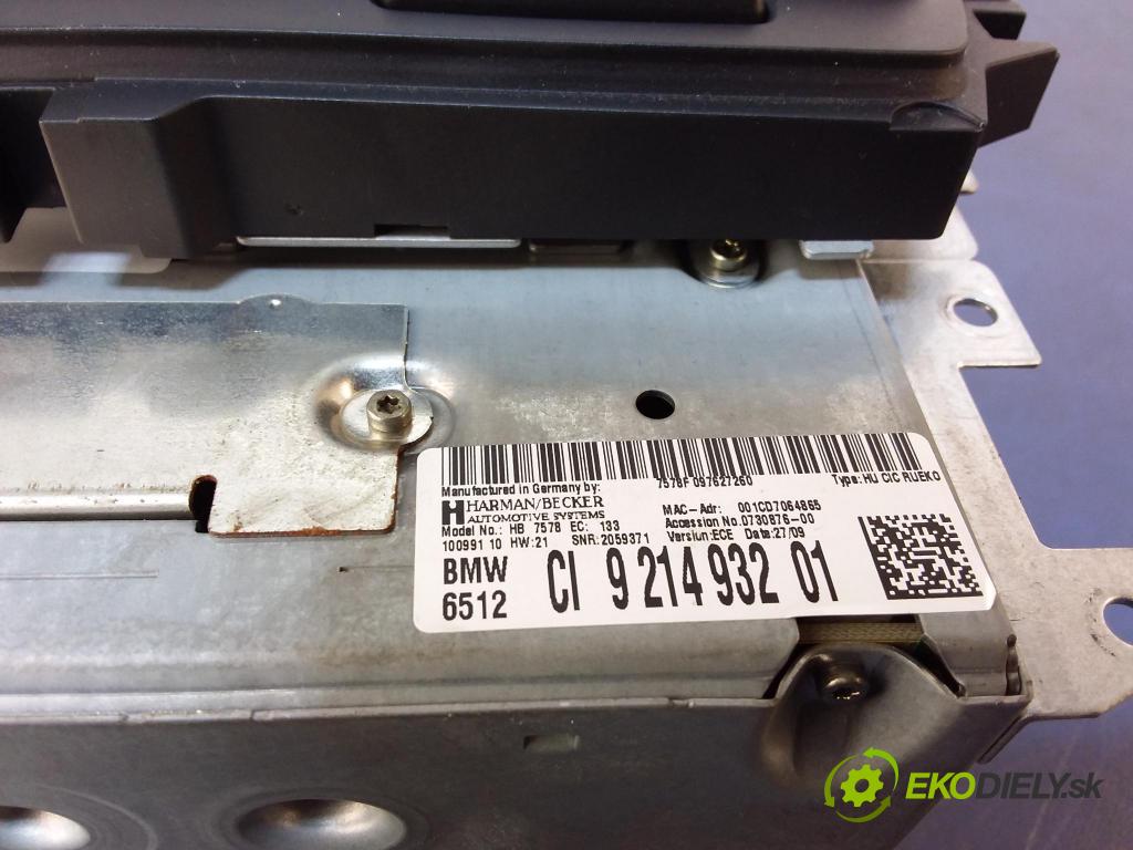 Bmw Seria 3 2011 Radio I Navigácia: 9214932