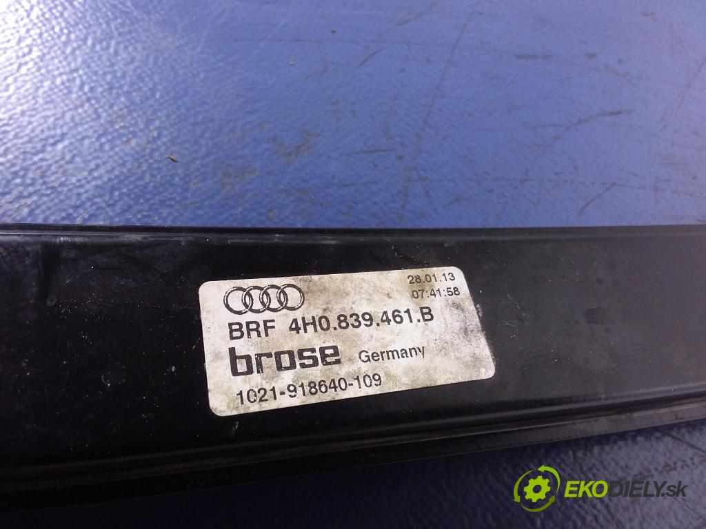 Audi A8 2013 mechanismus stahování Sklenka: Zad: Levý: 4H0839461B