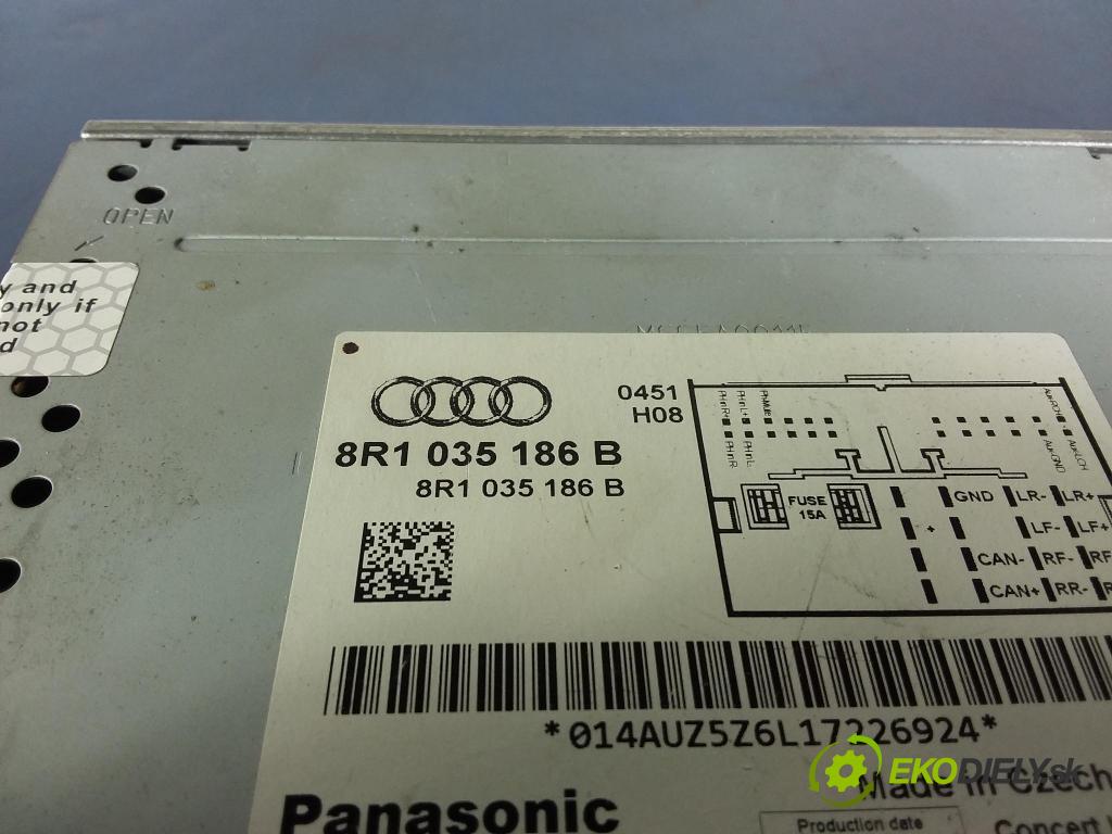 Audi A4 2012 Radio I Navigácia: 8R1035186B