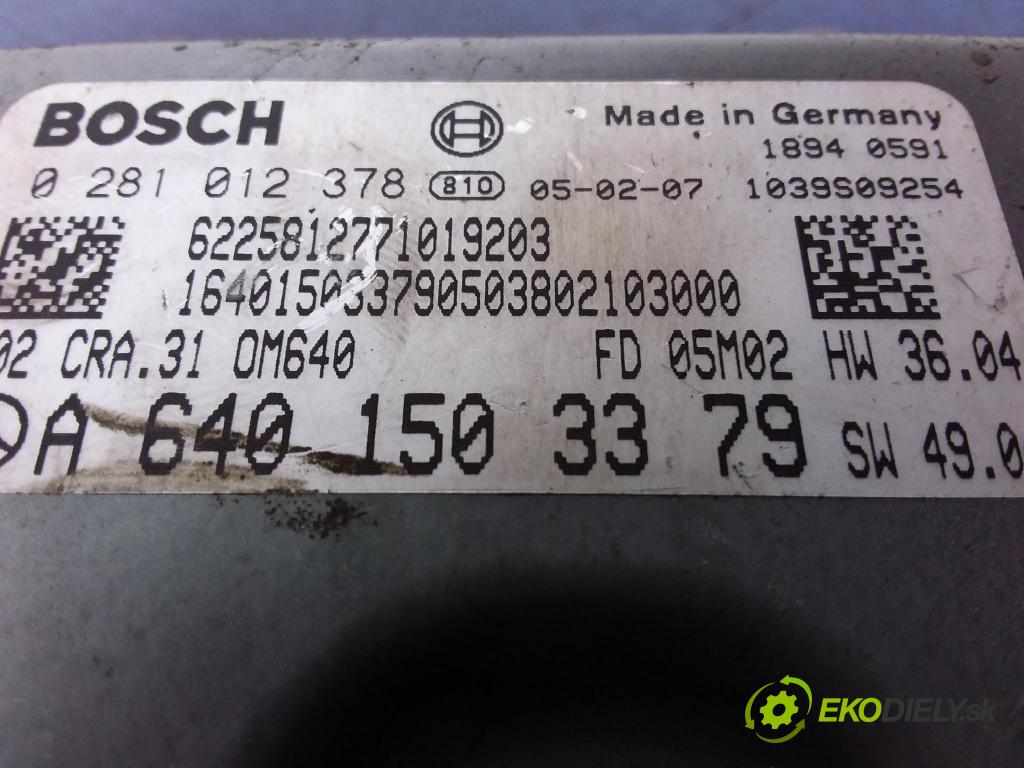 Mercedes A-klasa 2005 riadiaca jednotka Motor: A6401503379