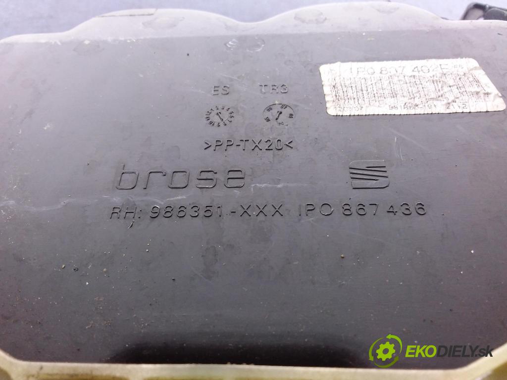 Seat Leon 2007 mechanismus stahování Sklenka: před v pravo: 1P0837402E