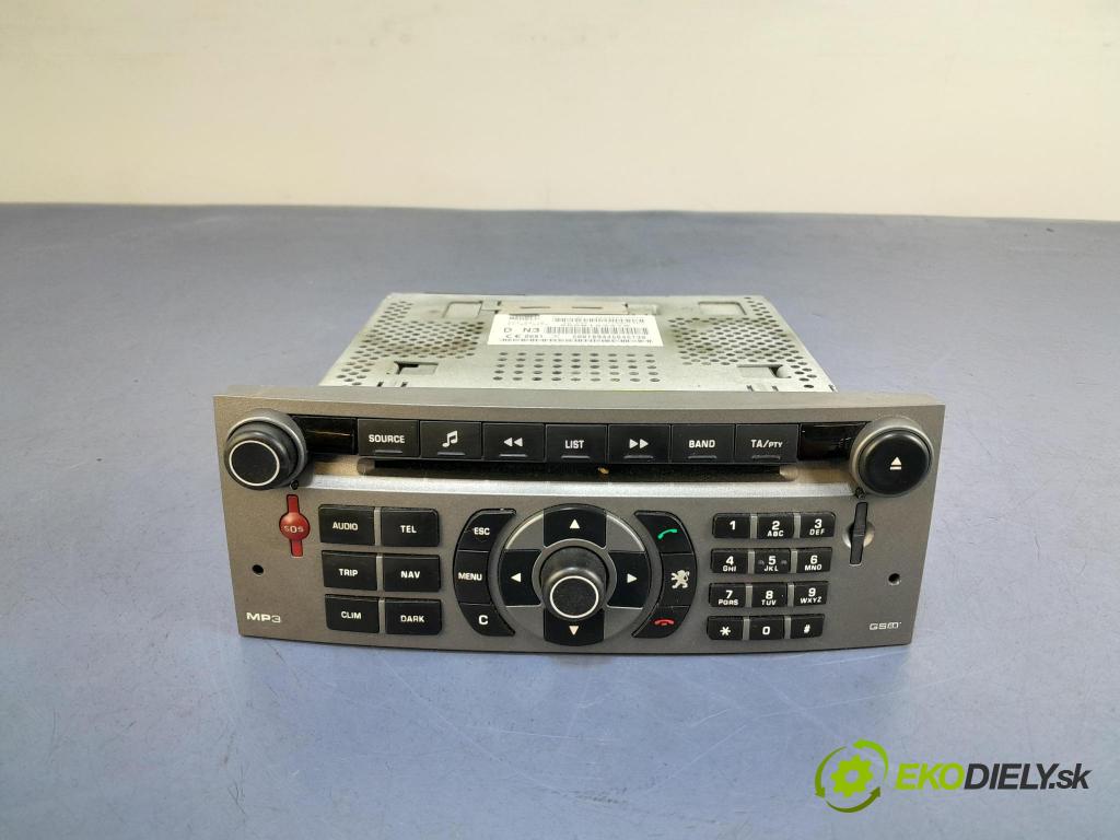 Peugeot 407 2005 Radio I Navigácia: 96601833YW