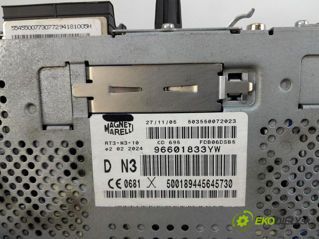 Peugeot 407 2005 Radio I Navigácia: 96601833YW