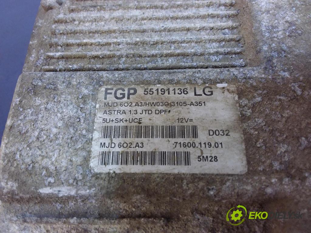 Opel Astra 2006 riadiaca jednotka Motor: 55191136LG