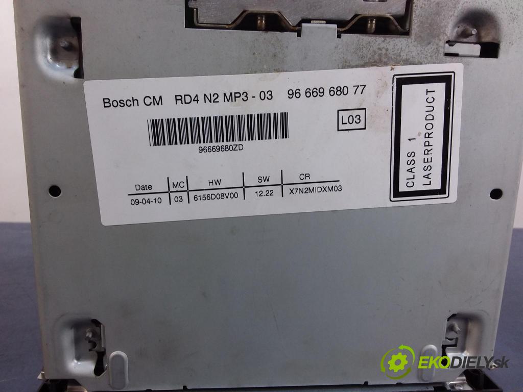 Citroen C5 2010 Radio I Navigácia: 9666968077