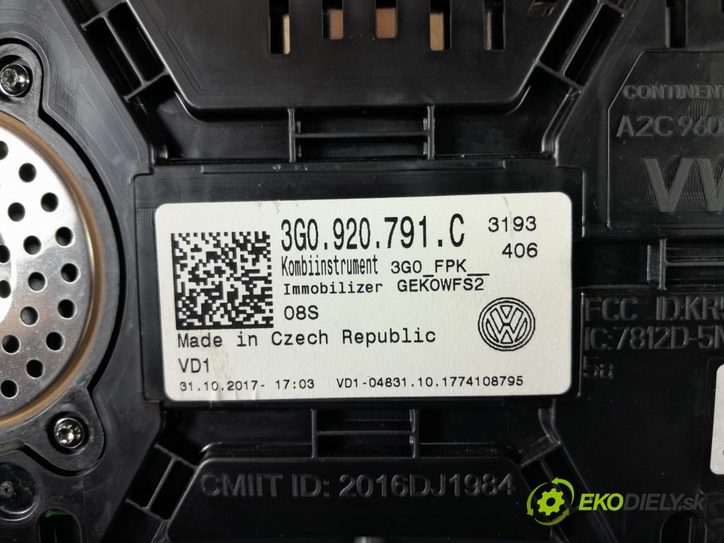 Vw Arteon 2017 prístrojovka/ budíky 3G0920791C