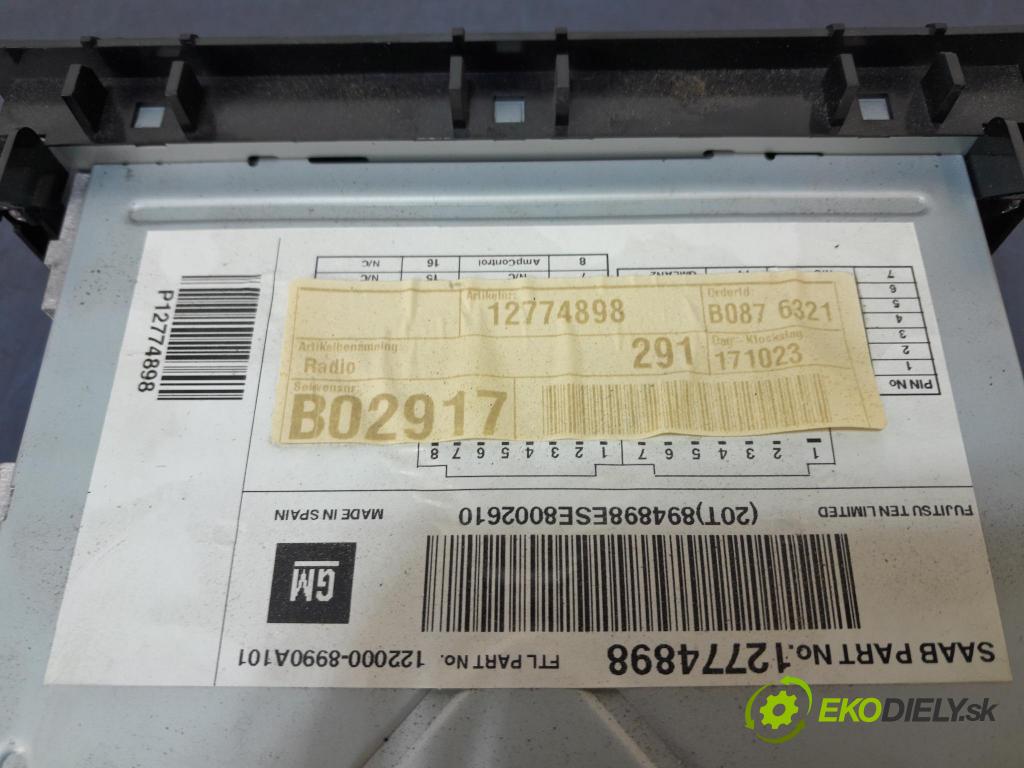 Saab 9-3 2006 Radio I Navigácia: 12774898