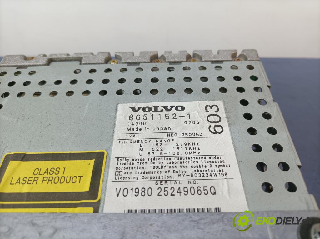Volvo S60/V70 2002 Radio I Navigácia: 865115-1