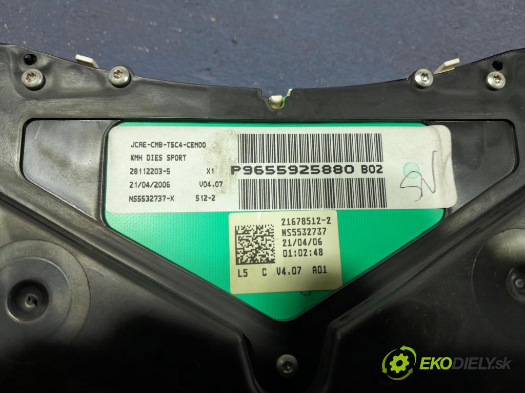 Peugeot 307 2006 prístrojovka/ budíky 9655925880