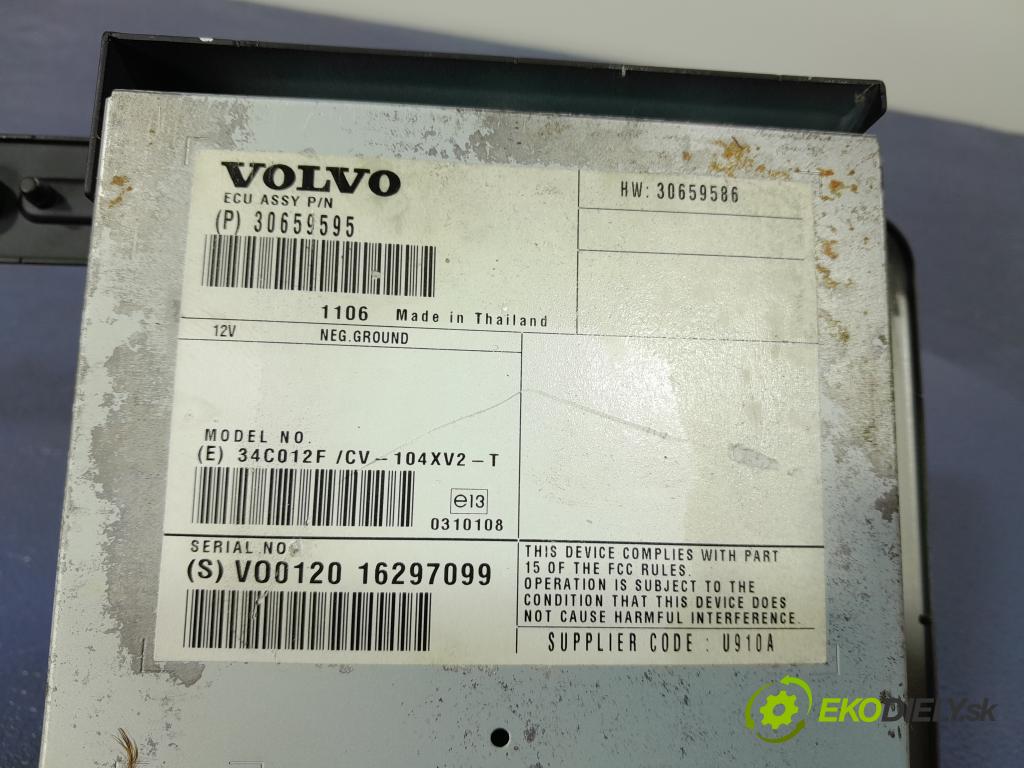 Volvo V60 2011 Zesilovač: Rádio: Navigacia: 30659595