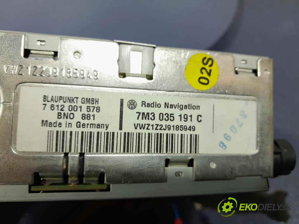 Vw Sharan 2009 Radio I Navigace: 7M3035191C