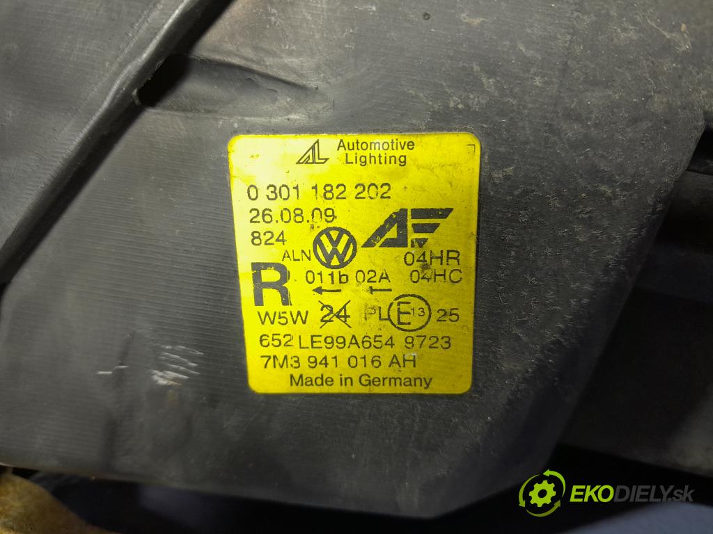 Vw Sharan 2009 Reflektor: v pravo: 7M3941016AH