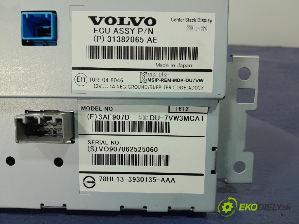 Volvo Xc60 2017 Zobrazit: Rádio: / GPS 31382065AE