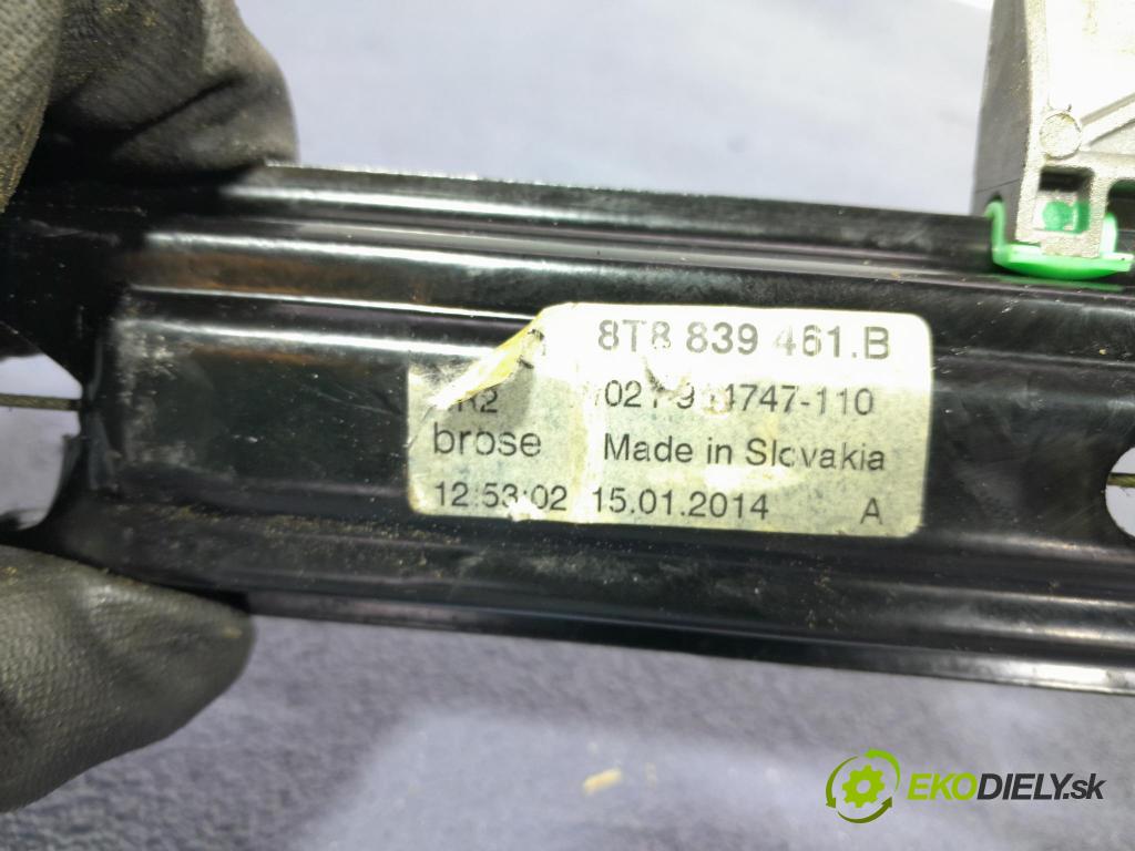Audi A5 2014 mechanismus stahování Sklenka: Zad: Levý: 8T8839461B